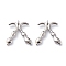 Brass Pendants, Long-Lasting Plated, Adinkra Symbols, Platinum, 16x14.5x2mm, Hole: 1.5mm