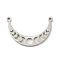 201 Stainless Steel Links, Moon Phase Links, Moon, Stainless Steel Color, 14x21.5x1mm, Hole: 1mm