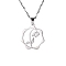 Non-Tarnish 304 Stainless Steel Pendant Necklaces, January Snowdrop, 16.14~19.69 inch(41~50cm)