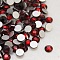 Siam Faceted Glass Flat Back Rhinestone for Nail Art, Grade A, Back Plated, Half Round, 2.7~2.8mm
