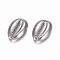 Non-Tarnish 304 Stainless Steel Pendants, Cowrie Shell Shape, Stainless Steel Color, 14x9.5x2mm, Hole: 2x10mm