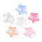Luminous Acrylic Beads, Glitter Beads, Glow in the Dark, Star, Mixed Color, 14x15x8mm, Hole: 2mm, about 580pcs/500g
