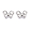 Rack Plating Alloy Beads, Cadmium Free & Nickel Free & Lead Free, Bowknot, Platinum, 10x14.5x3.5mm, Hole: 1.8mm