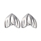 Brass Pendants, Cadmium Free & Nickel Free & Lead Free, Fishtail, Platinum, 15.5x15.5x1.5mm, Hole: 0.9mm