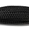 3-Ply PU Leather Braided Cord, Flat, Black, 5x1.5mm, about 107.17 Yards(98m)/Bundle