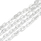 Aluminum Cable Chains, Unwelded, Flat Oval, Gainsboro, 7x4.5x1.2x1mm, about 100m/bag