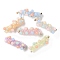 Imitation Jelly Plastic & Alloy Spiral Hair Tie for Women & Girl, Elastic Hair Rope Ponytail Holder Braid Accessories , Mixed Color, 78x29x28mm