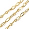 Brass Oval Link Chains, Rack Plating, Cadmium Free & Lead Free, Long-Lasting Plated, Soldered, with Spool, Real 18K Gold Plated, 9.5x5x1mm