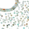 PH PandaHall 342pcs Natural Stone Spacer Beads 2 Strands Amazonite Stone Beads Flat Round Semi Gemstone Loose Disk Spacer Beads for Beading Bracelet Earrings Necklace Jewelry Making, 4mm