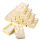 Heart Pattern Cardboard Jewelry Packaging Boxes, with Sponge Inside and Paper, for Rings, Small Watches, Necklaces, Earrings, Bracelets, Rectangle with Bowknot, Light Yellow, 8.1x5x2.8cm