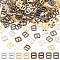 PandaHall 200 pcs 4 Colors Mini Alloy Rectangle Adjuster Tri-Glide Slides Buckle Webbing Slider for Fasteners Dolls Clothing DIY Accessories