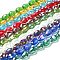 Electroplate Glass Beads Strands, AB Color Plated, Faceted Teardrop, Mixed Color, 12x8mm, 58pcs/strand, 26.5 inch