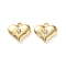 Rack Plating Alloy Rhinestone Pendants, Heart Charms, Golden, 12.5x13.5x4mm, Hole: 1.4mm
