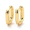 Brass Oval Hoop Earrings for Women, Cadmium Free & Nickel Free & Lead Free, Real 18K Gold Plated, 16x12x3mm, Pin: 0.8mm
