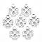 Tarnish Resistant 201 Stainless Steel Pendants, Clover, Stainless Steel Color, 13x10.5x1mm, Hole: 2mm