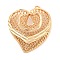 Rack Plating Brass Hollow Pendants, Heart Charms, Cadmium Free & Nickel Free & Lead Free, Light Gold, 36x31.5x9.5mm, Hole: 2mm