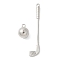 Alloy Pendants, Badminton, Golf, Platinum, 17x13x13mm, Hole: 2mm