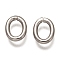 Non-Tarnish 201 Stainless Steel Jump Ring, Open Jump Rings, Oval, Stainless Steel Color, 9x7x1.5mm, Inner Diameter: 5.5x3.5mm