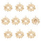 10Pcs Brass Solar Eclipse Pendants, Nickel Free, Sun, Real 18K Gold Plated, 15.5x15x2mm, Hole: 1.2mm