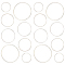 Brass Linking Rings, Platinum, 120pcs/box