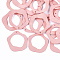 Spray Painted Iron Pendants, Ring, Light Coral, 36x35x1.5mm, Hole: 1mm