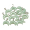 Natural Green Aventurine Pendants, with Stainless Steel Snap On Bails, Moon, Stainless Steel Color, 18~19x20x6mm, Hole: 6x2.5mm