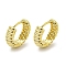Brass Hoop Earrings, Real 18K Gold Plated, 12.5x4mm