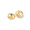 Brass Bead Caps, Cadmium Free & Nickel Free & Lead Free, Flower, Real 18K Gold Plated, 6x6x2mm, Hole: 1mm