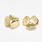 Brass Bead Cap Findings, Cadmium Free & Nickel Free & Lead Free, 3-Petal, Flower, Real 18K Gold Plated, 9x9x3mm, Hole: 1mm