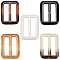 GORGECRAFT 20Pcs 5 Colors Silk Scarf Ring Clip Resin Belt Buckle T-shirt Tie Clips Rectangle Clothes Wrap Fasten Holder for Webbing Strapping Bags Sewing Clothing Coat Fashion Decoration