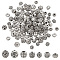 PH PandaHall 120pcs Tibetan Spacer Beads 8 Styles Antique Silver Beads Round Barrel Spacers Craft Loose Beads Metal Alloy Beads for Bracelet Necklace Earring Keychain Jewelry Making