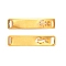 201 Stainless Steel Connector Charms, Real 24K Gold Plated, Curved Rectangle Links, Anchor & Helm Pattern, 30x6x0.8mm, Hole: 4x2mm