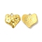Ion Plating(IP) 304 Stainless Steel Pendants, Textured, Heart Charm, Real 18K Gold Plated, 20x19.5x3mm, Hole: 2.4mm