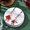 Human Glass Mobile Straps, with Cord Loop and PVC Mobile Dustproof Plugs, Platinum, Mixed Color, 103.5mm, 2pcs/set