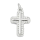 Латунные микропаве прозрачные подвески с фианитом KK-G522-51P-03-1
