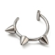 Серьги-каффы из нержавеющей стали 304 с конусными бусинами AJEW-K037-02P-2