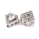 Латунные микропаве из прозрачного кубического циркония KK-S389-28P-2