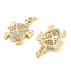 Подвески из латуни с прозрачным фианитом KK-U009-12M-G-2