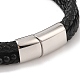 Плетеные браслеты из микрофибры и кожи BJEW-B096-06I-3