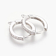 Латунные серьги-кольца из микро-паве с фианитами KK-O112-13P-1