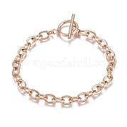 Браслеты-цепочки из нержавеющей стали 304 унисекс BJEW-P245-39RG
