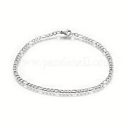Браслеты-цепочки Figaro из нержавеющей стали 304 BJEW-L634-04A-P