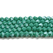 Непрозрачные однотонные гальванические стеклянные бусины EGLA-A039-P4mm-A07