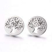 Серьги-гвоздики из нержавеющей стали 304 EJEW-H371-05P