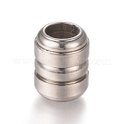 Рифленые бусины из нержавеющей стали 201 STAS-L238-012P