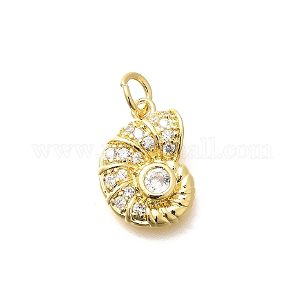Латунные микропаве прозрачные подвески с фианитом X-KK-Q040-08G-1