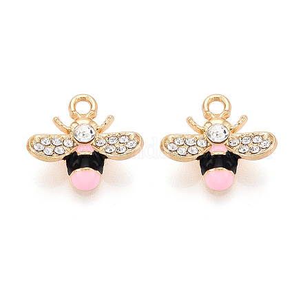 Rhinestone сплава и эмали подвески PALLOY-T092-41G-02-1
