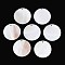 Natural Freshwater Shell Pendants, Disc Charms, Seashell Color, 39~40x2.5~3mm, Hole: 2mm