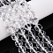 Natural Quartz Crystal Beads Strands, Rock Crystal, Round with Faceted, 7.5~8mm, Hole: 1mm, about 23~26pcs/strand, 7.36~7.72''(18.7~19.6cm)