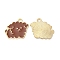 Alloy Enamel Pendants, Golden, Dog Charm, Saddle Brown, 19.5x22x1.5mm, Hole: 2.5mm